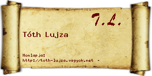 Tóth Lujza névjegykártya